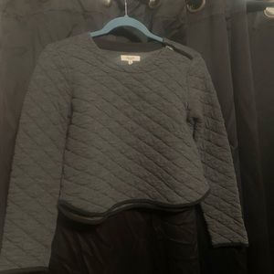 Madewell Grey & Black Cropped Sweater Women’s Size XS
